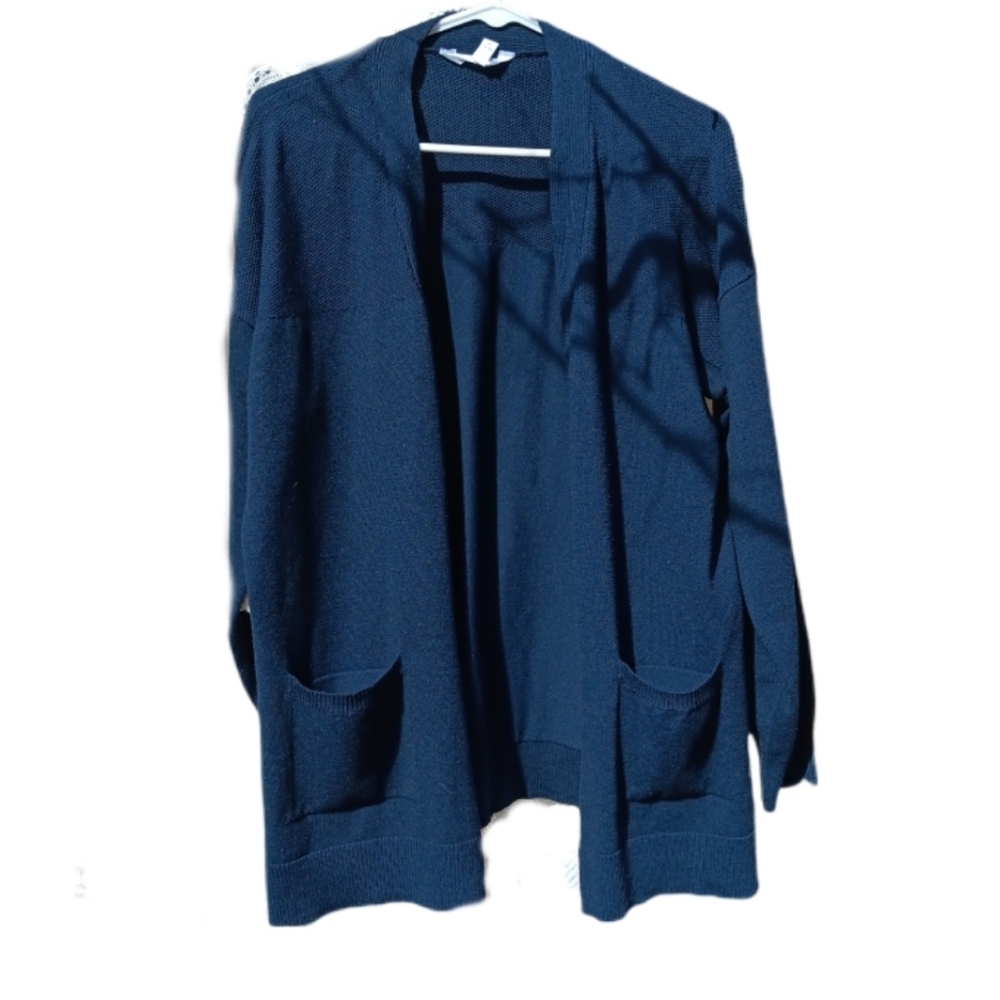 Time and Tru Cardigan Sweater Navy Blue Size XL (16-18)